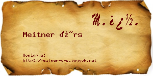 Meitner Örs névjegykártya